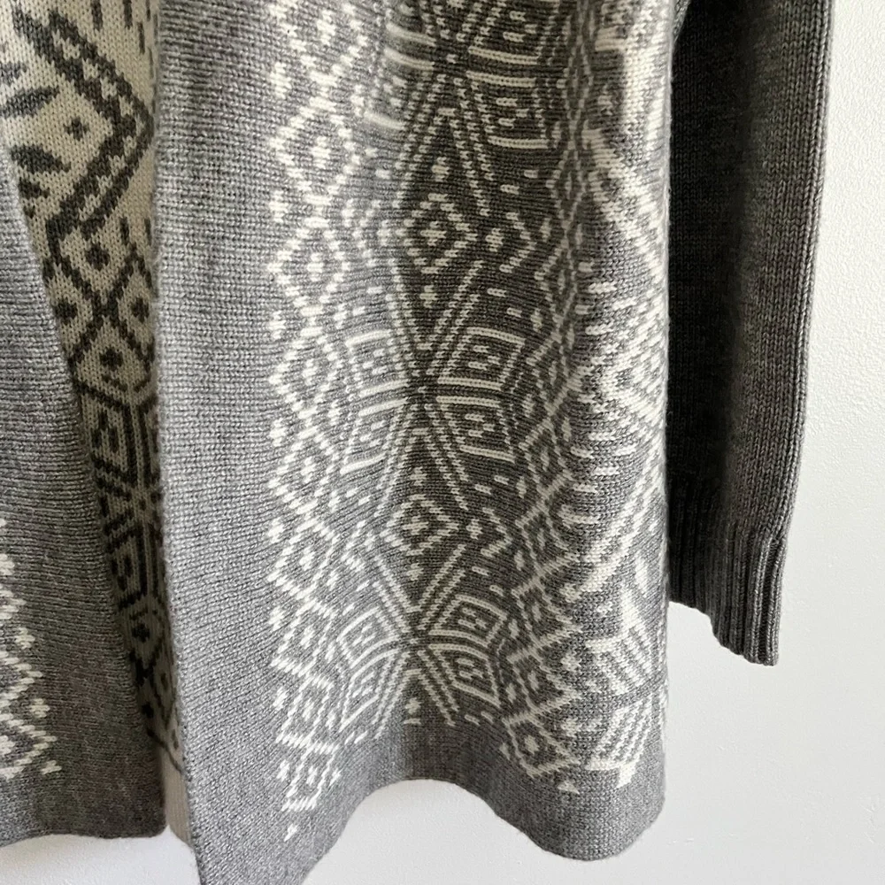 Talbots Open front Gray  Wool Cashmere Cardigan